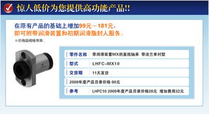 帶潤滑裝置MX的直線軸承 工廠自動化高效解決方案